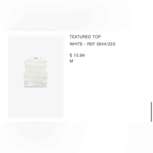 Textured White Top - Picture 2 of 3